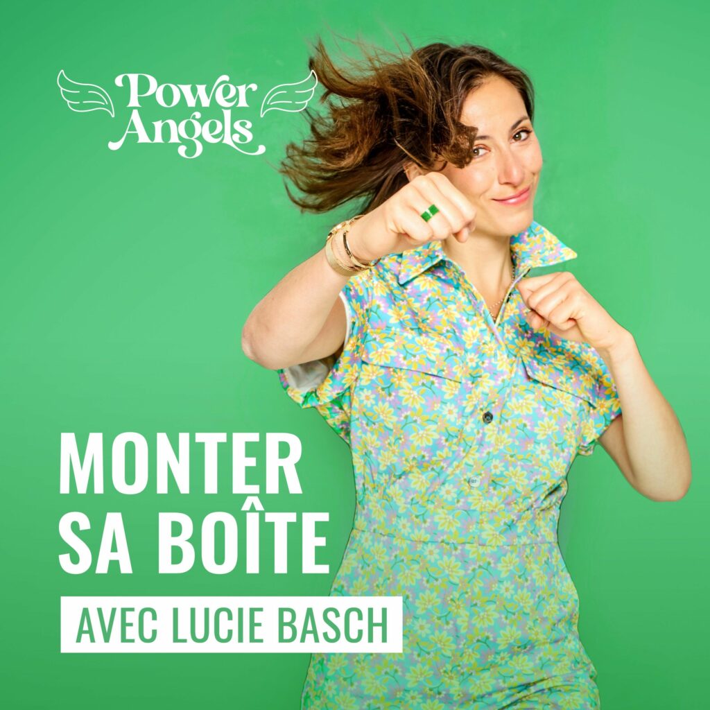 photo Lucie Basch Monter sa boîte Céline Nieszawer donne coup de poing sur fond vert