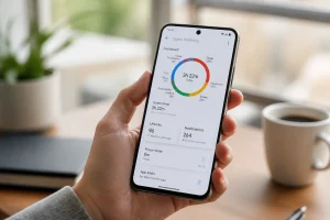 Smartphone Xiaomi affichant le tableau de bord du temps d'écran dans les paramètres Bien-être numérique
